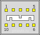 10 pin Audi in-dash Display connector view and layout