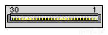 30 pin PDMI male connector view and layout