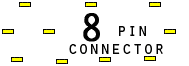 8 pin unspecified connector view and layout