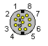 10 pin Nikon MC-22 proprietary plug connector view and layout