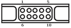 10 pin Symbol proprietary connector layout