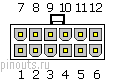 12 pin Mac Pro PSU J3 connector layout