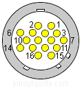 16 pin DAF diagnostic cable connector layout