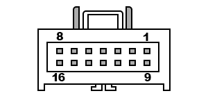 16 pin GM 15466054, 13568239, 7283-9078-80 (15136074) connector layout