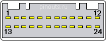 24 pin KIA HeadUnit additional connector layout