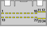 24 pin Kia Head Unit B connector layout