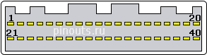 40 pin Nissan Head Unit Video connector layout
