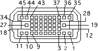 45 pin Apple HDI-45 connector layout