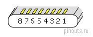 8 pin Apple Lightning proprietary connector view and layout