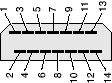 14 pin Apple video connector layout