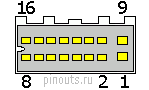 16 pin Clarion proprietary connector layout