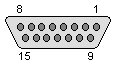 15 pin D-SUB female connector layout