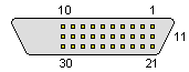 30 pin MOLEX "MicroCross" male connector layout