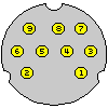 9 pin mini-din male connector layout