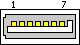 7 pin Serial ATA motherboard internal connector layout