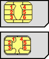 6 pin Simcard proprietary connector layout