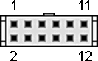 12 pin IDC female connector drawing