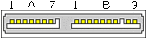 16 pin (7+9) SATA micro connector drawing