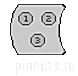 3 pin N3 Canon plug connector drawing