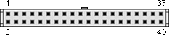 40 pin IDC female connector drawing