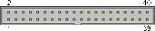 40 pin IDC male connector drawing