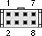 8 pin IDC female connector drawing