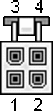 4 pin MiniFit Jr 5557-4 (molex 39-29-9042) female connector drawing