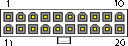 20 pin MiniFit Jr 5566-20 male (MOLEX 39-29-9202) connector drawing