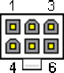 6 pin MiniFit Jr 5566-6 (MOLEX 39-01-2060) male connector drawing