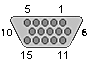 15 pin highdensity D-SUB female connector drawing