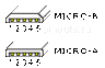 5 pin Micro USB A, Micro USB B plug connector drawing
