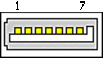 7 pin Serial ATA motherboard internal connector drawing