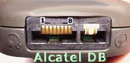 8 pin Alcatel cell phone proprietary photo and diagram