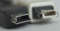 5 pin / 4 pin mini-USB plug photo and diagram