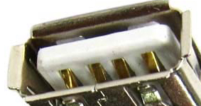 4 pin USB A receptacle photo and diagram